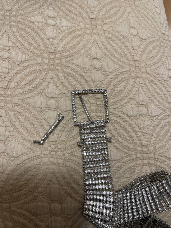 Rhinestone Chain Belt - Silver Sparkle Waist Accessory - Free people - Picture 2 of 7